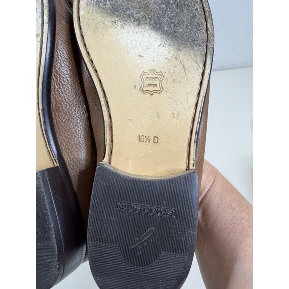 Giorgio Brutini Men Sz 10.5 Tan Brown Neutral Leather Slip On Loafer GUC